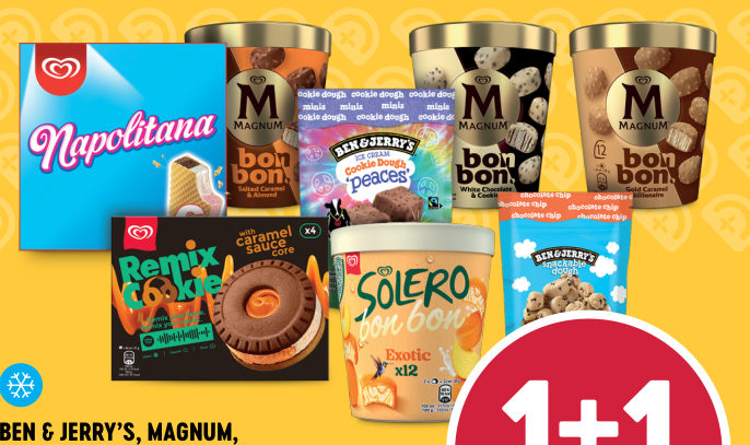 BEN & JERRY'S, MAGNUM, OLA OF SOLERO