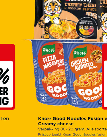 Knorr Good Noodles Fusion en Namdong Creamy cheese