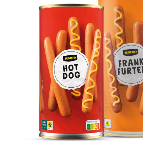 Jumbo hotdogs en frankfurter worsten