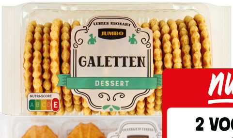 Jumbo roomboter spritsen en galetten dessert