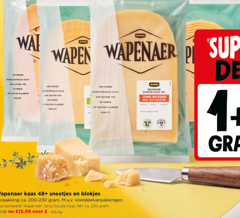 Wapenaer kaas 48+ sneetjes en blokjes