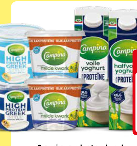 Campina yoghurt en kwark