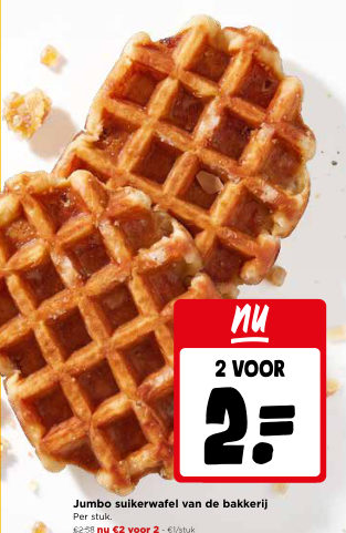 Jumbo suikerwafel van de bakkerij