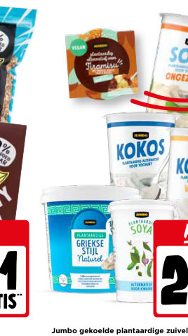 Jumbo gekoelde plantaardige zuivelalternatieven