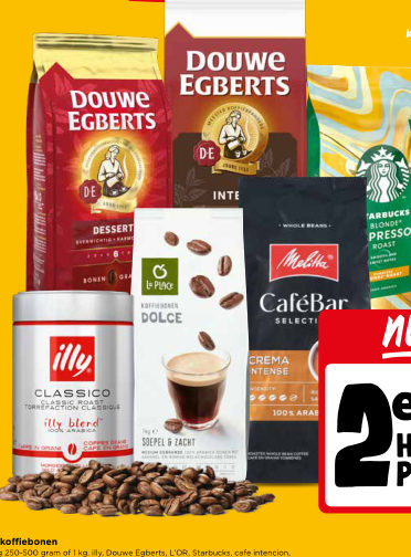 Selectie koffiebonen