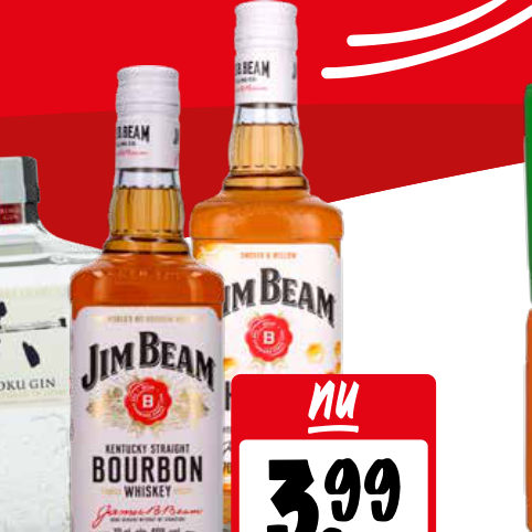 Jim Beam whisky of Roku gin