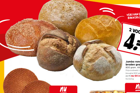Jumbo ronde broden groot