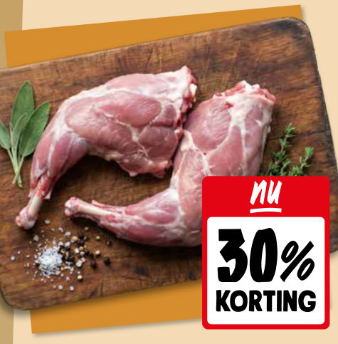 Versgesneden konijn