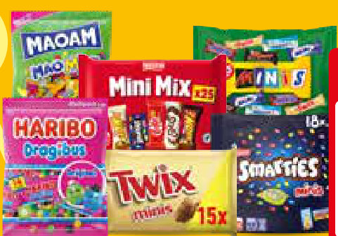 Alle chocolade en snoep uitdeelzakken