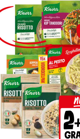 Knorr wereldgerechten, risotteria’s en spaghetteria’s