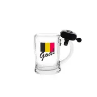 Cosy&Trendy Bierglas met Goal en Belgische Vlag Opdruk - Incl. Bel - 44cl