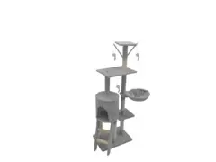 Krabpaal 138cm grijs