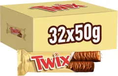 Twix Singles - chocolade repen - karamel biscuit - 32x50g uitdeeldoos