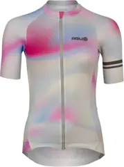 AGU Gradient Swirl - Fietsshirt Dames - Zomer Wielershirt - Aerodynamisch - Ademend - Multicolour - XL - YKK-ritssluiting - Waterdicht zakje