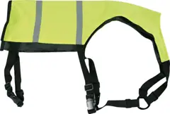 Hondenjas – Flamingo Wasyl Fluo geel – reflecterend veiligheidsvest – verstelbaar – kliksluiting – maat S – A:25cm B:40-43,5cm C:54-67,5cm D:49,5-66cm