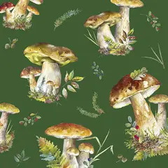 Ihr Lunchservetten 33x33 cm 20 stuks Green Mushroom Collection
