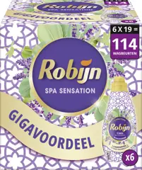 Robijn - Vloeibaar Wasmiddel -Klein & Krachtig- Spa Sensation - Voordeelverpakking - 6 flessen - 114 Wasbeurten