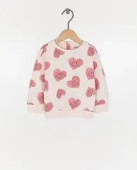 Sweater met hartjesprint