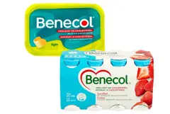 Benecol margarine light 225 g of drinkyoghurt aardbei 8 stuks 540 g