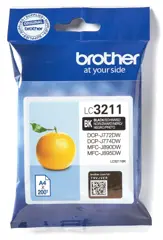 Inktcartridge brother lc-3211bk zwart | 1 stuk | 5 stuks