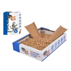 Duvo+ Wegwerpkattenbak +vulling (2kg) Premium Poop & Go
