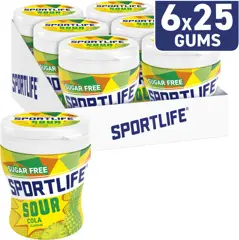 Sportlife Kauwgom Sour Pineapple - kauwgom - suikervrij - 6x60g
