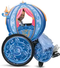 DISNEY Prinses - CINDERELLA, Disney Prinses Carriage Adaptieve rolstoelhoes, Maat One Size, Meisjes