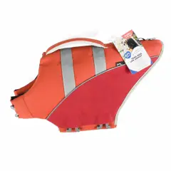 duvoplus Trail Reddingsvest voor Honden - Zwemvest Hond met Handvat - Reflecterend & Verstelbaar - S Ruglengte 39-48cm - Oranje