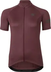 agu Core Fietsshirt Dames Korte Mouwen - Paars - Drie achterzakken - YKK-rits over de hele lengte - Sneldrogend interlock