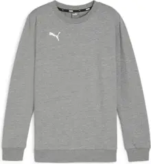 PUMA teamGOAL Casuals Crew Neck Sweat Jr Jongens Sporttrui - Medium Gray Heather-Puma White