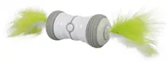 Ebi Double Spinner - Elektronisch Kattenspeeltje - Rijdt en Draait 360° - USB Oplaadbaar - 13cm - Wit/Groen