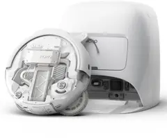 DJI Robotstofzuiger ROMO A (Watertank versie) - Robotstofzuiger met dweilfunctie - 25.000 Pa zuigkracht - Obstakeldetectie op millimeter niveau - Wit & transparant design