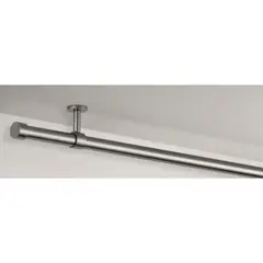 Gordijnroede 120cm - zwart metaal - Ø28mm (2016377)