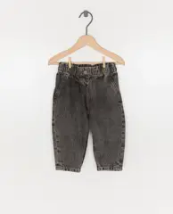 Biokatoenen jeans met verwassen look, baggy fit, 62-98
