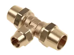 Saninstal T-knelkoppeling 22x22x15 mm gas