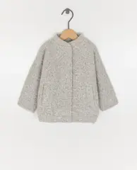 Bouclé jas van gerecycleerd polyester